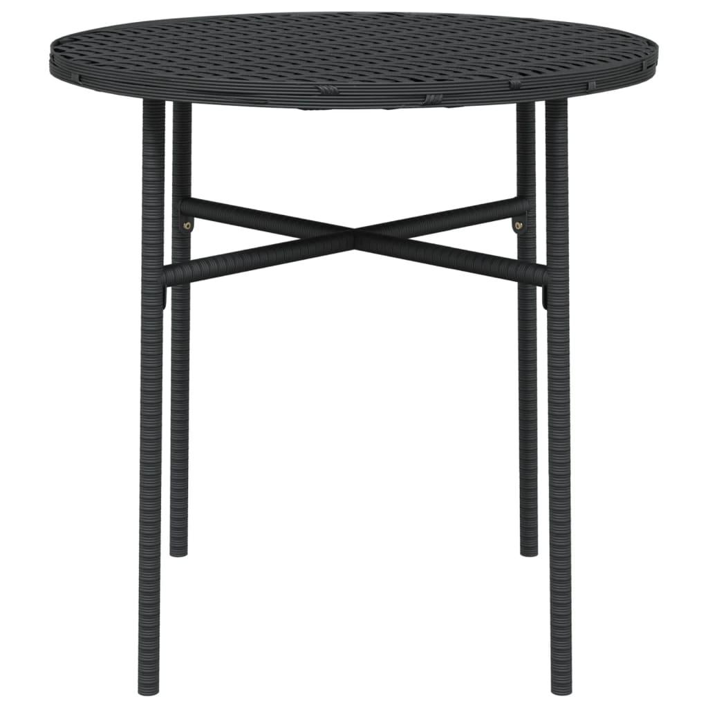 Tea Table Black 17.7" Poly Rattan at Set Shop and Smile