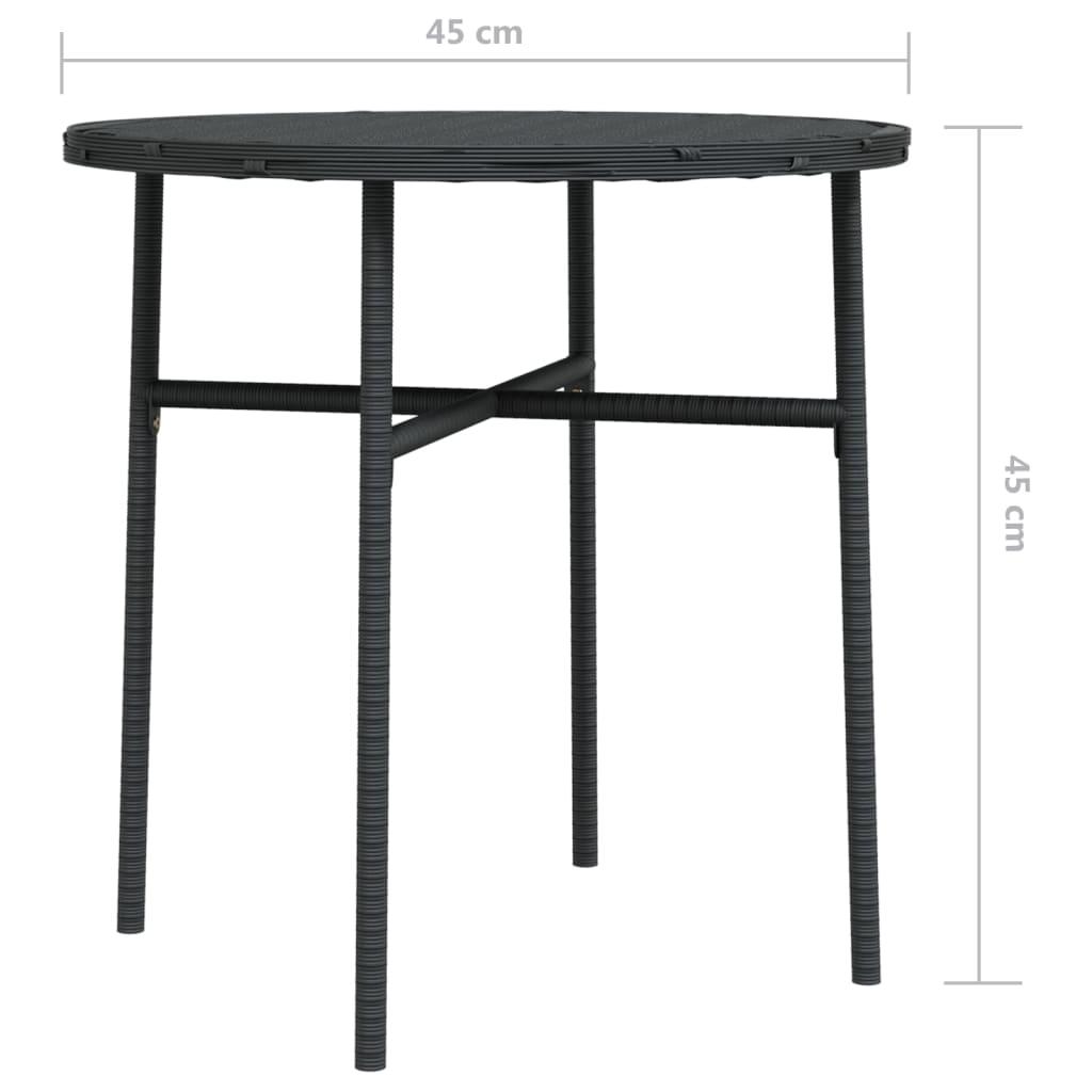 Tea Table Black 17.7" Poly Rattan at Set Shop and Smile