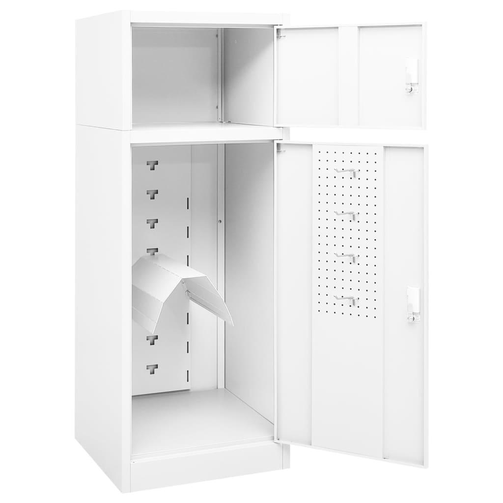 Saddle Cabinet White 20.9"x20.9"x55.1" Steel at Set Shop and Smile