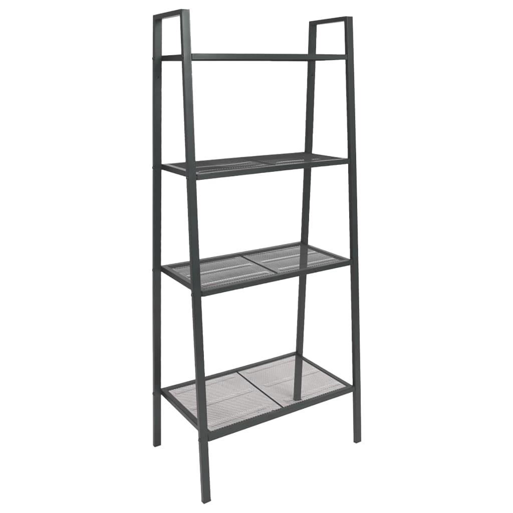 Ladder Bookcase 4 Tiers Metal Anthracite at Set Shop and Smile