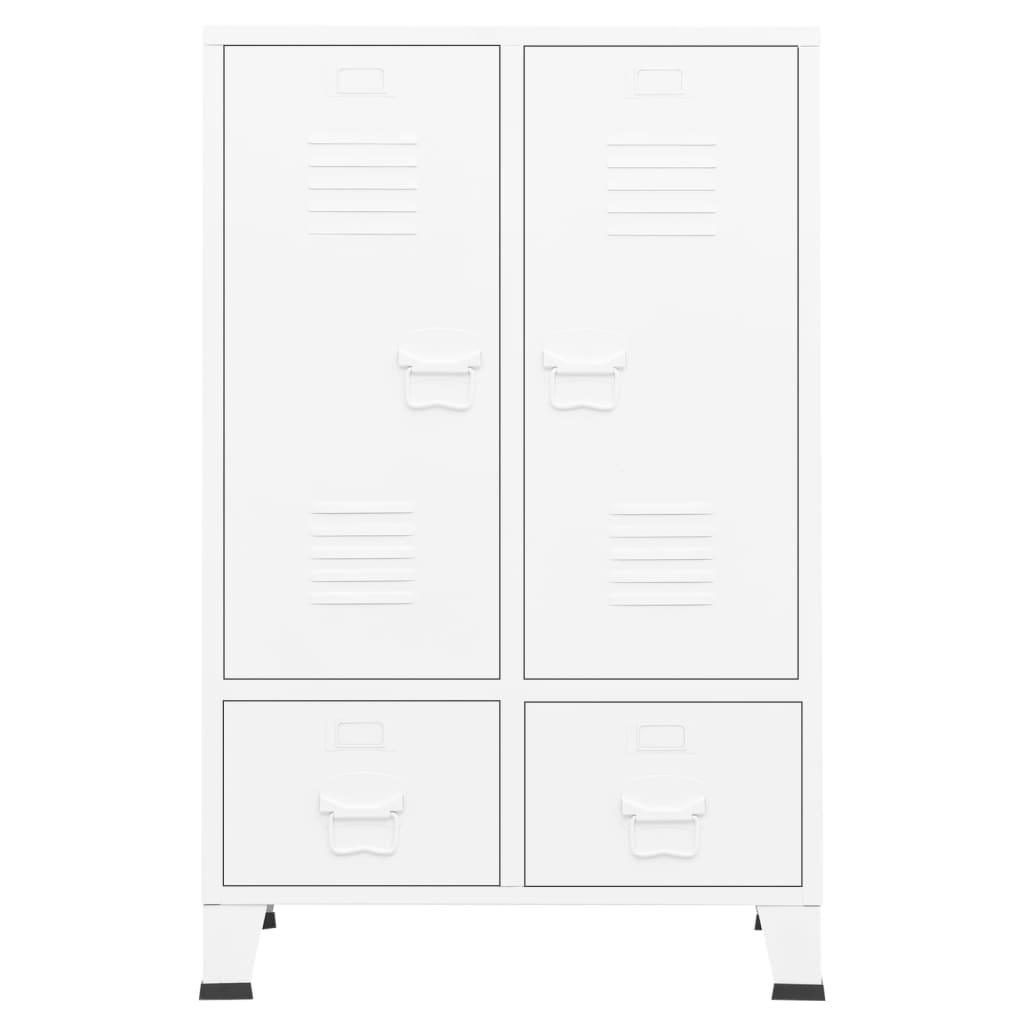 Industrial Wardrobe White 26.4"x13.8"x42.1" Steel at Set Shop and Smile