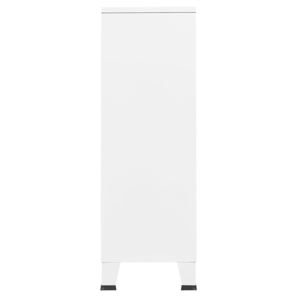 Industrial Wardrobe White 26.4"x13.8"x42.1" Steel at Set Shop and Smile