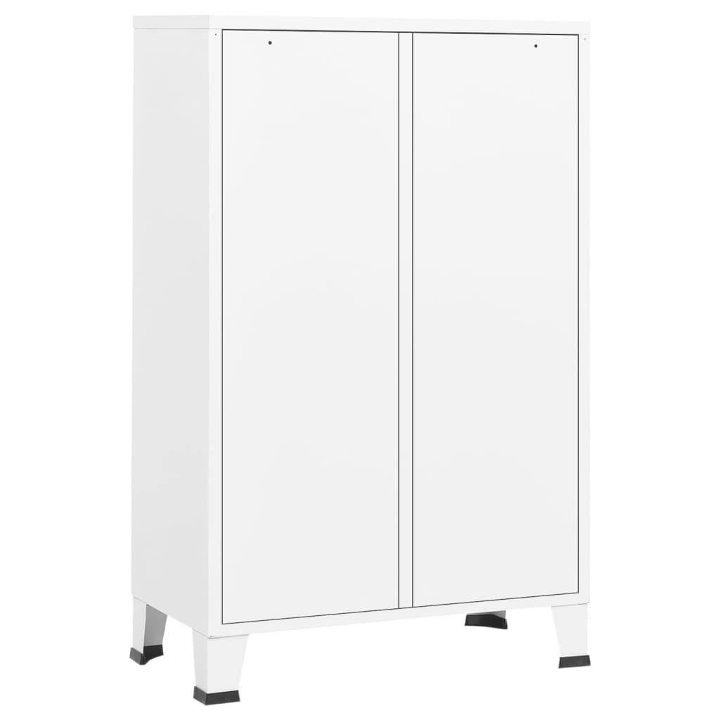 Industrial Wardrobe White 26.4"x13.8"x42.1" Steel at Set Shop and Smile