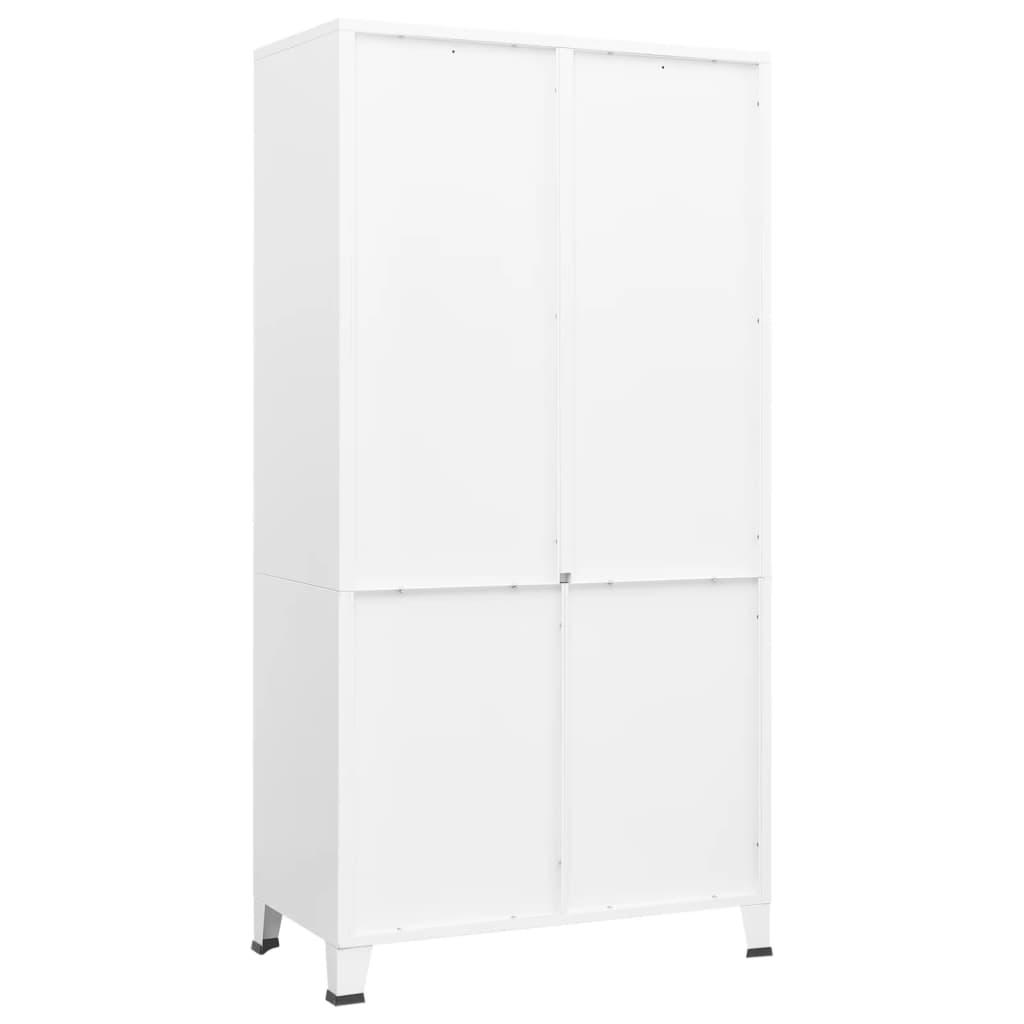 Industrial Wardrobe White 35.4"x19.7"x70.9" Metal at Set Shop and Smile
