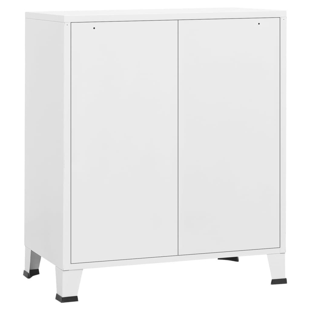 Industrial Drawer Cabinet White 30.7"x15.7"x36.6" Metal at Set Shop and Smile