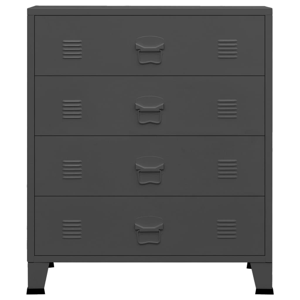 Industrial Drawer Cabinet Anthracite 30.7"x15.7"x36.6" Metal at Set Shop and Smile