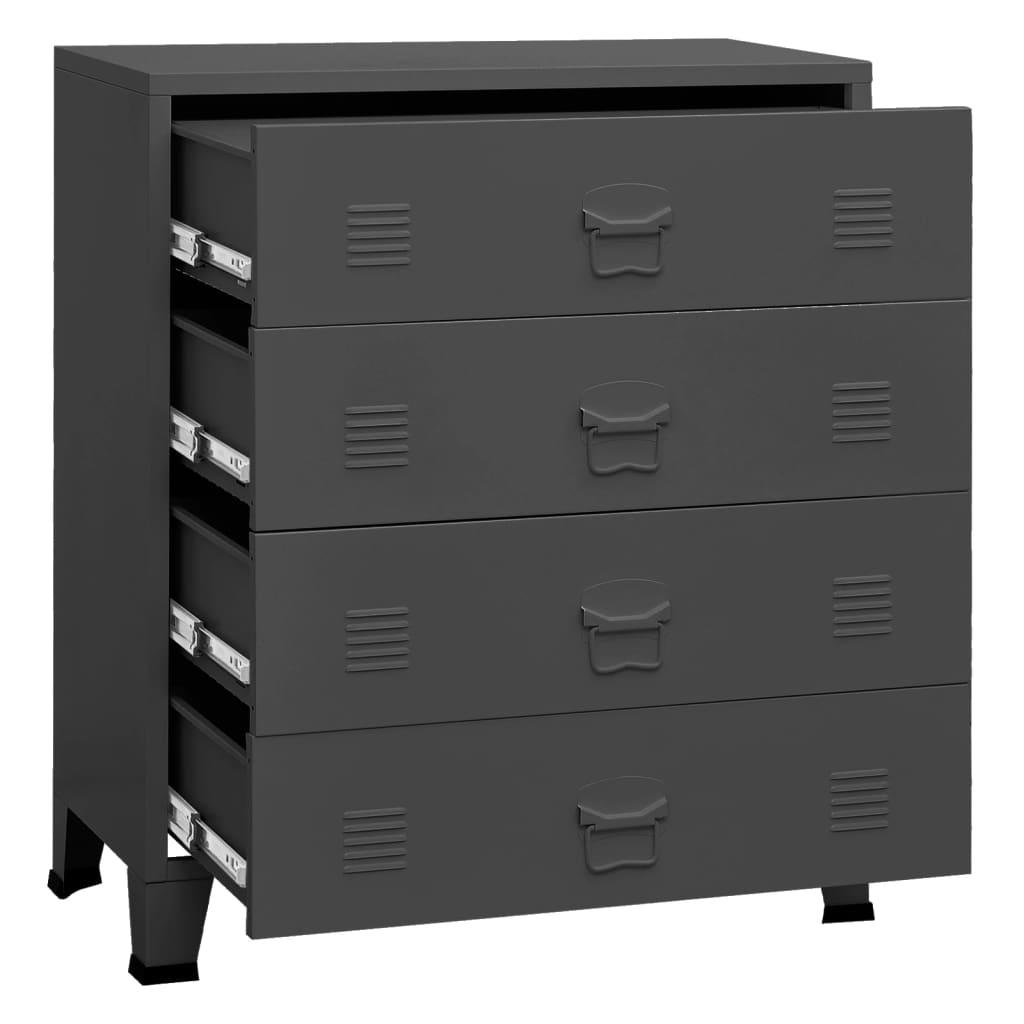 Industrial Drawer Cabinet Anthracite 30.7"x15.7"x36.6" Metal at Set Shop and Smile