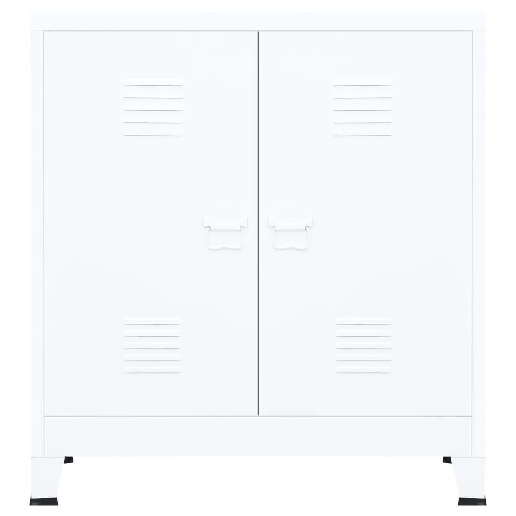 Industrial Storage Chest White 35.4"x15.7"x39.4" Steel at Set Shop and Smile