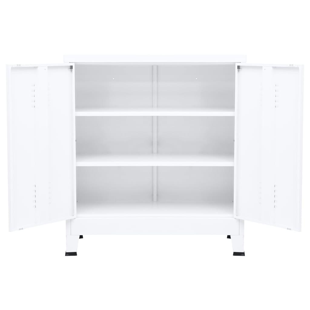 Industrial Storage Chest White 35.4"x15.7"x39.4" Steel at Set Shop and Smile