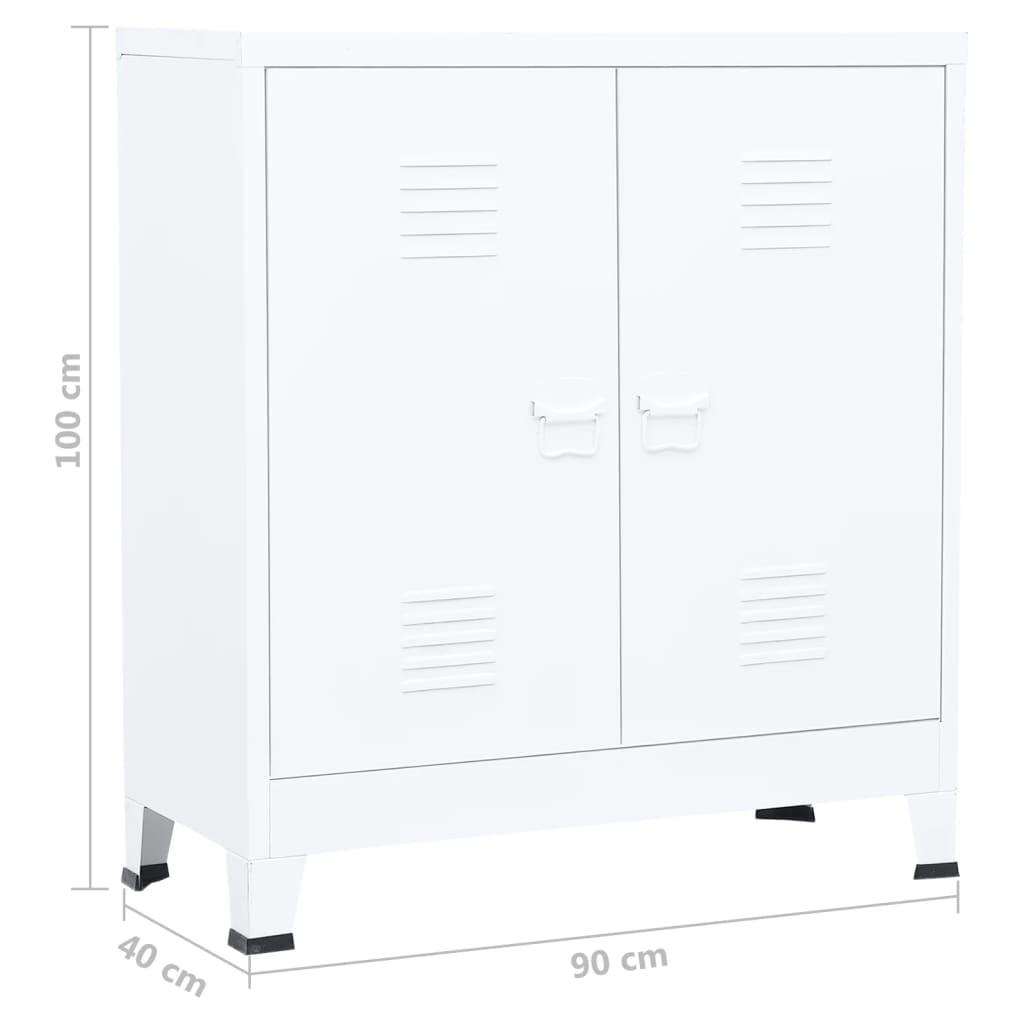 Industrial Storage Chest White 35.4"x15.7"x39.4" Steel at Set Shop and Smile