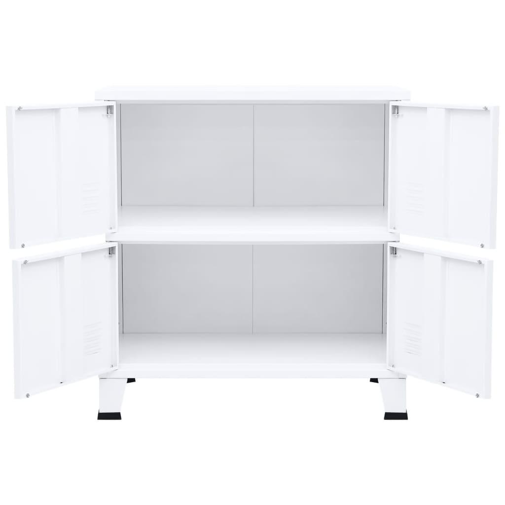 Industrial Storage Chest White 29.5"x15.7"x31.5" Steel at Set Shop and Smile