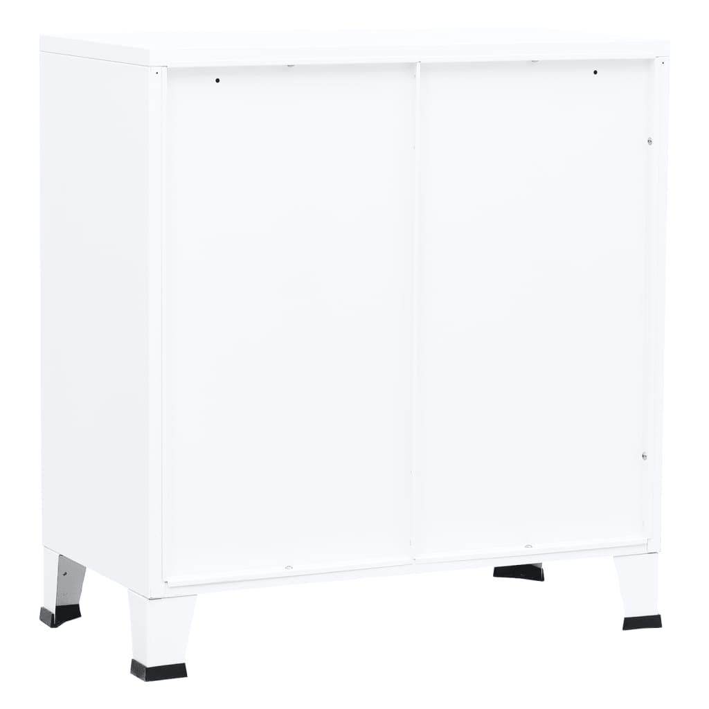 Industrial Storage Chest White 29.5"x15.7"x31.5" Steel at Set Shop and Smile