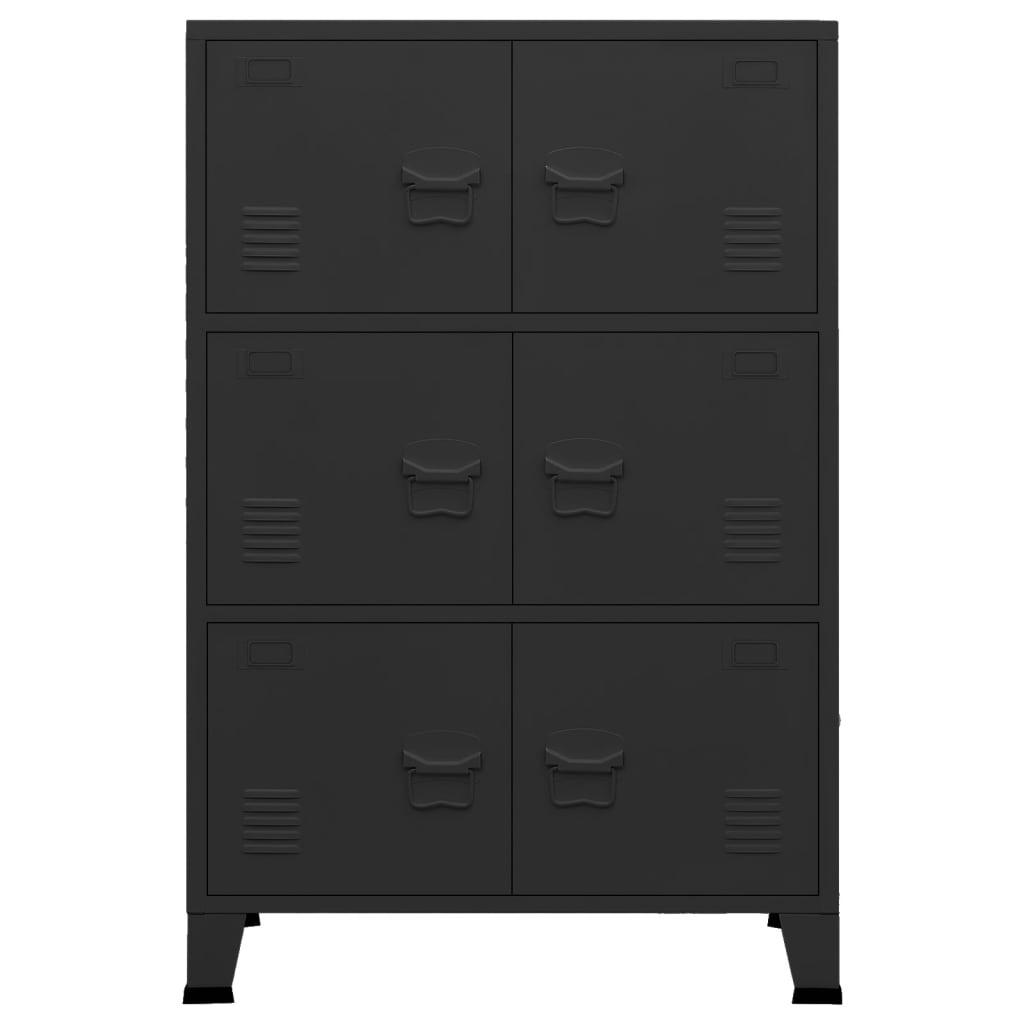 Industrial Storage Chest Black 29.5"x15.7"x45.3" Metal at Set Shop and Smile