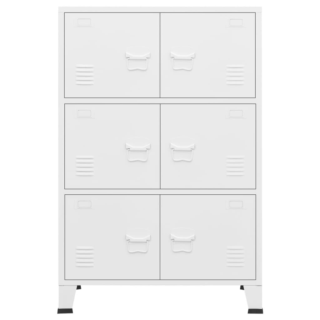 Industrial Storage Chest White 29.5"x15.7"x45.3" Metal at Set Shop and Smile
