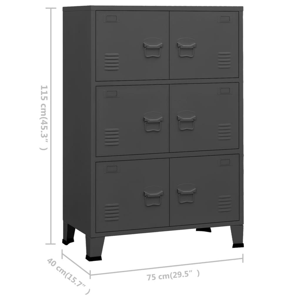 Industrial Storage Chest Anthracite 29.5"x15.7"x45.3" Metal at Set Shop and Smile