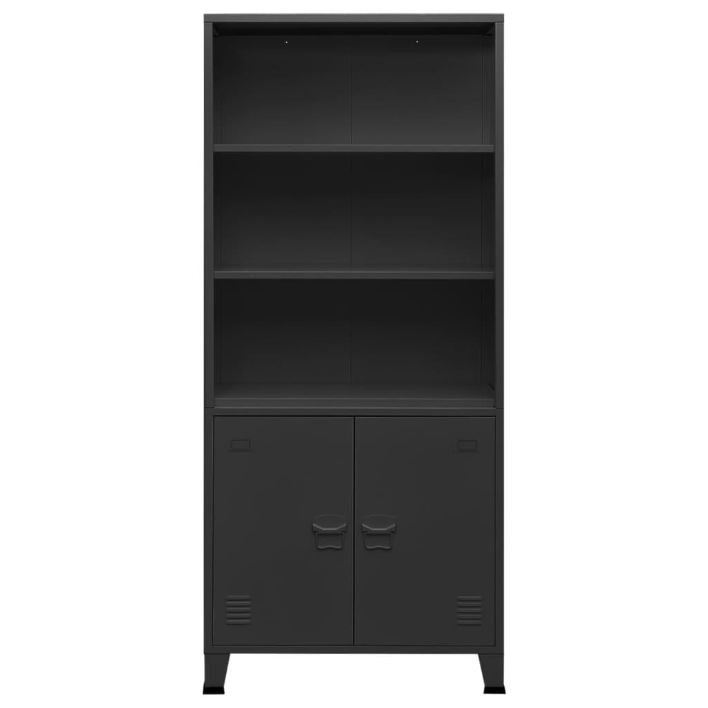 Industrial Bookshelf Anthracite 31.5"x12.6"x70.9" Steel at Set Shop and Smile