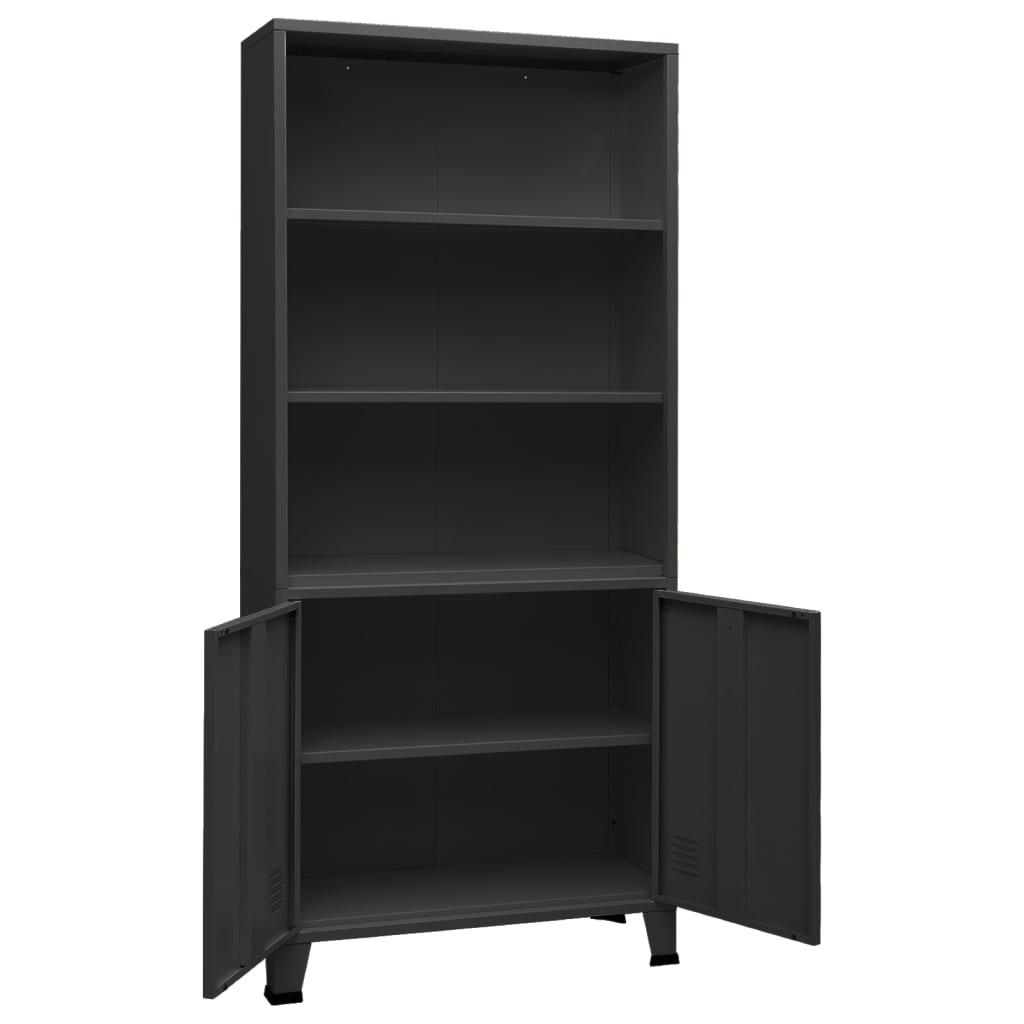 Industrial Bookshelf Anthracite 31.5"x12.6"x70.9" Steel at Set Shop and Smile