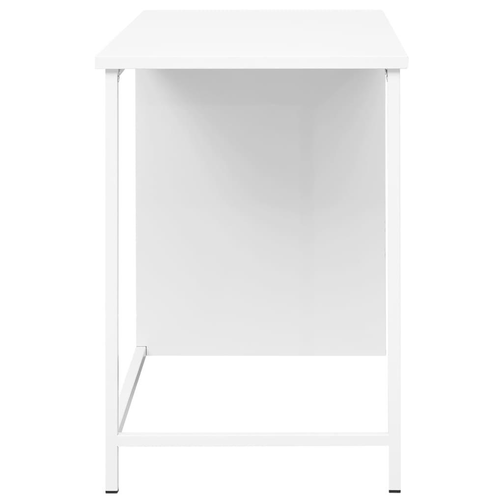 Industrial Desk with Drawers White 41.3"x20.5"x29.5" Steel at Set Shop and Smile