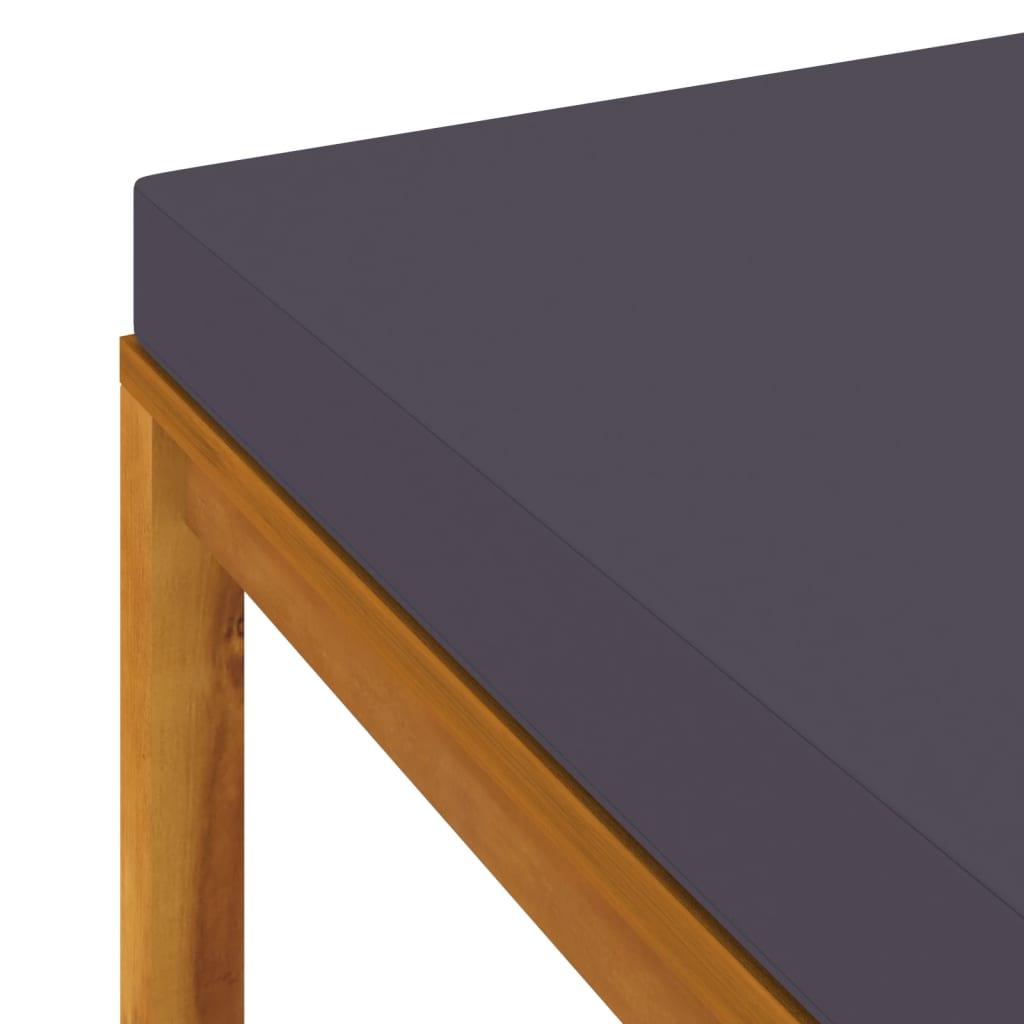 4 Piece Patio Lounge Set with Cushion Solid Acacia Wood at Set Shop and Smile