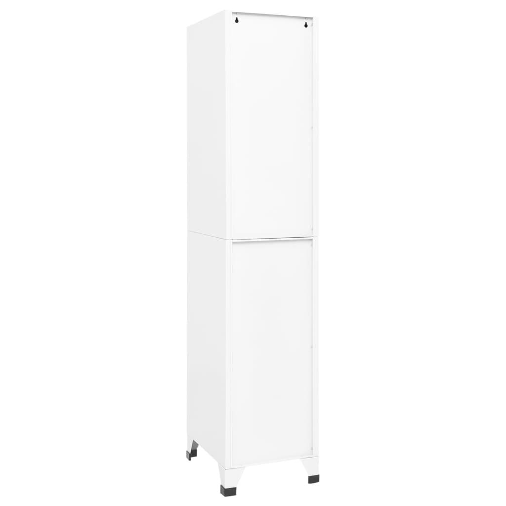 Locker Cabinet White 15"x17.7"x70.9" Steel at Set Shop and Smile