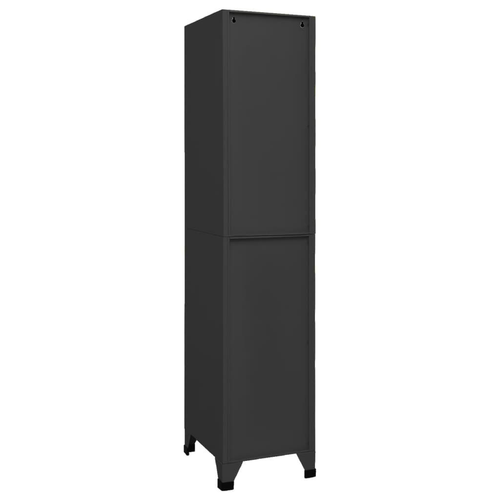 Locker Cabinet Anthracite 15"x17.7"x70.9" Steel at Set Shop and Smile