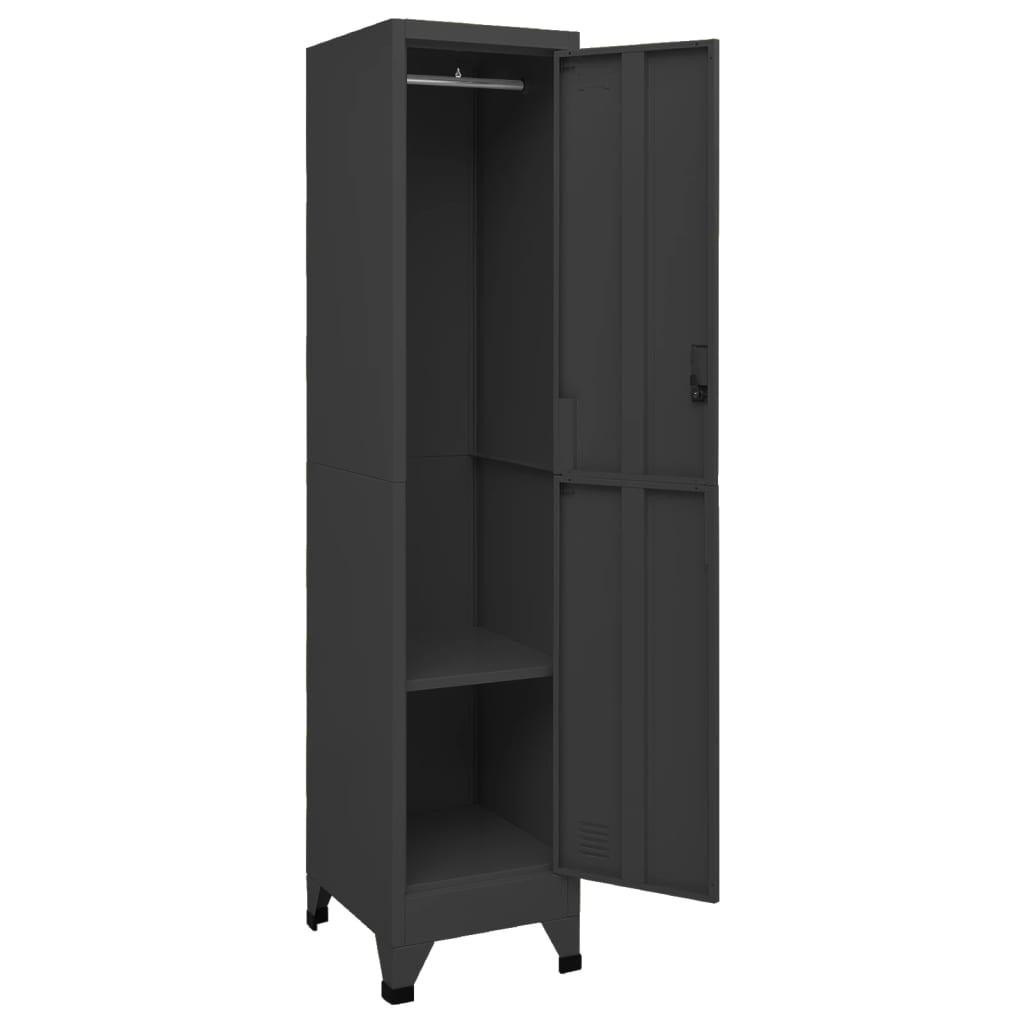 Locker Cabinet Anthracite 15"x17.7"x70.9" Steel at Set Shop and Smile