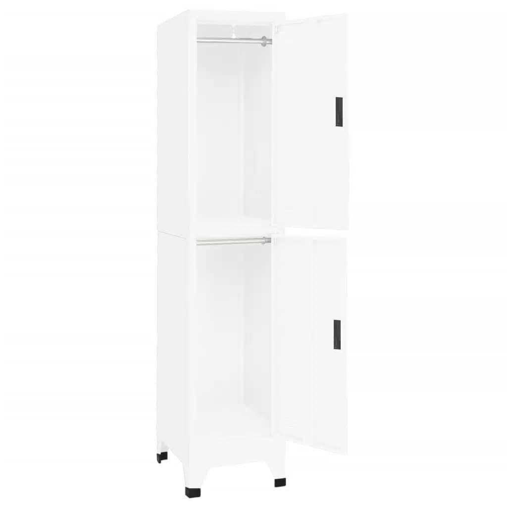Locker Cabinet White 15"x17.7"x70.9" Steel at Set Shop and Smile