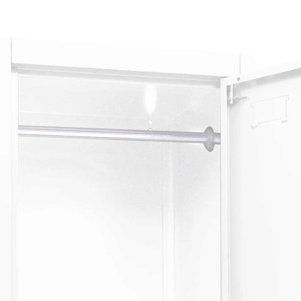 Locker Cabinet White 15"x17.7"x70.9" Steel at Set Shop and Smile