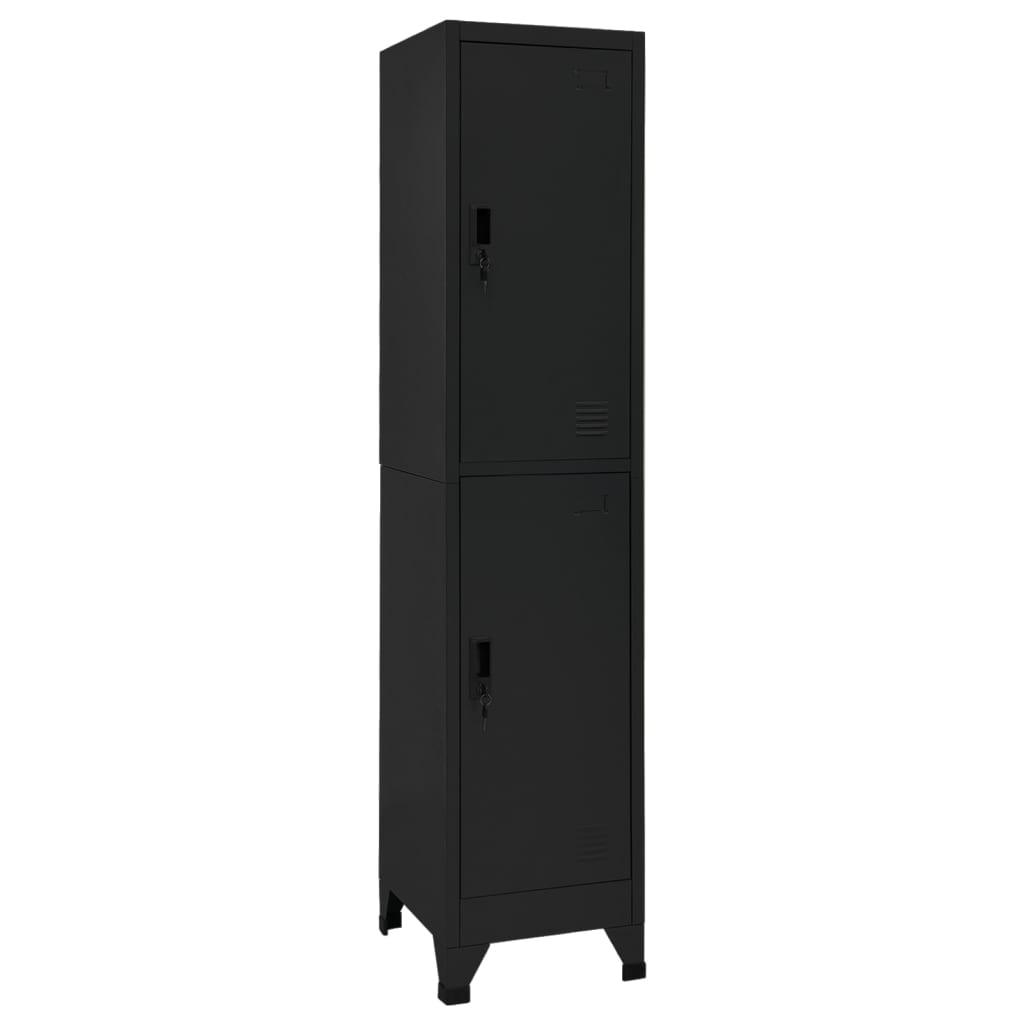 Locker Cabinet Black 15"x17.7"x70.9" Steel at Set Shop and Smile
