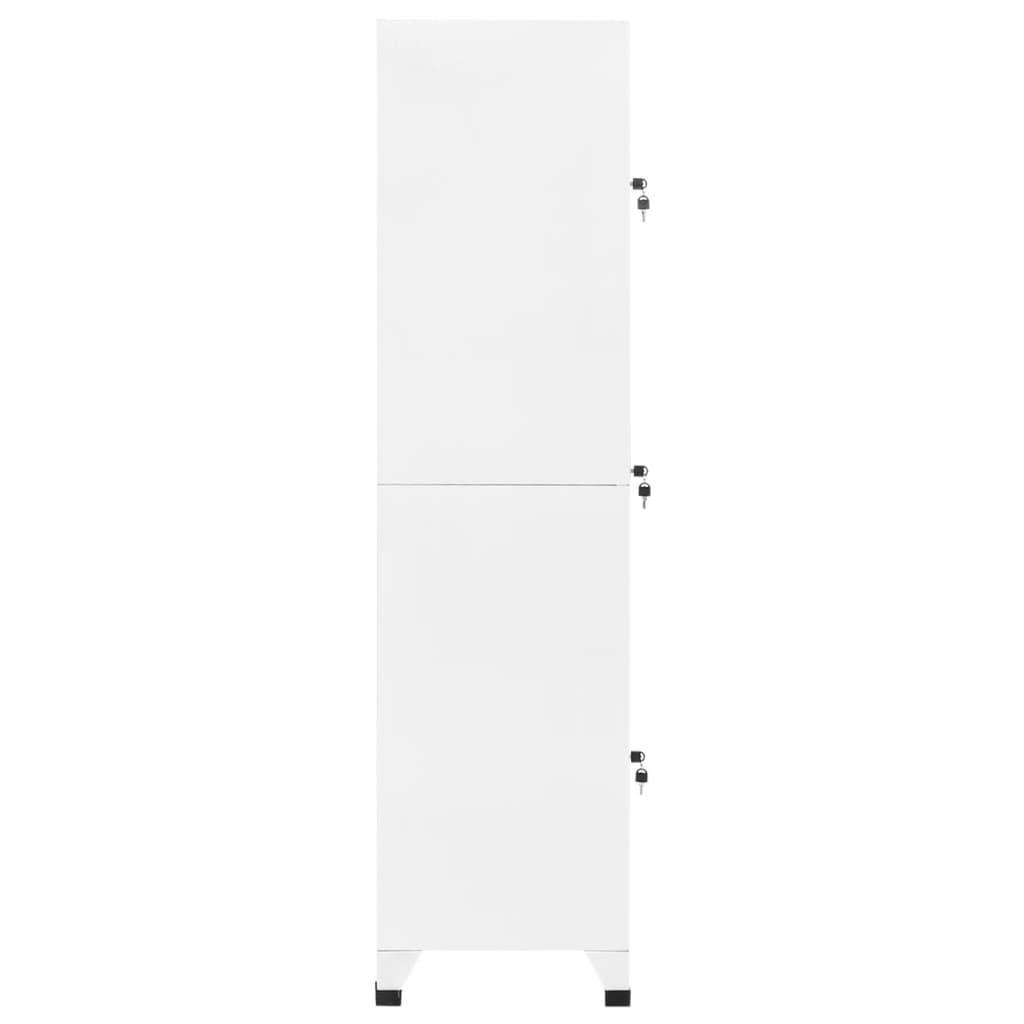 Locker Cabinet White 15"x17.7"x70.9" Steel at Set Shop and Smile