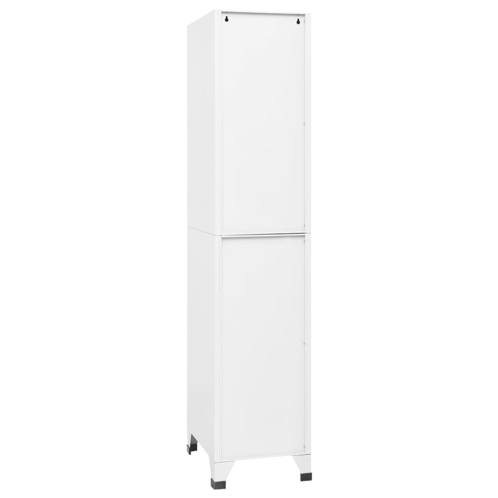 Locker Cabinet White 15"x17.7"x70.9" Steel at Set Shop and Smile