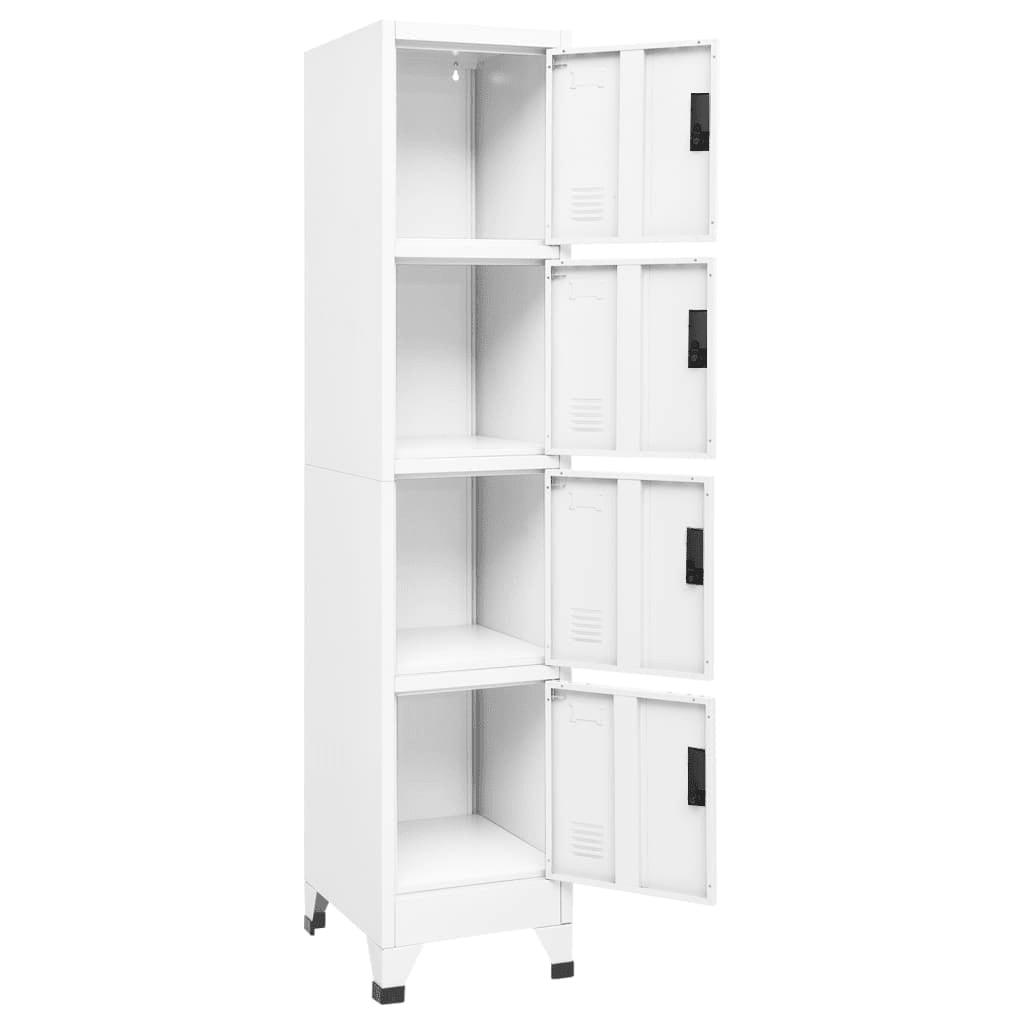 Locker Cabinet White 15"x17.7"x70.9" Steel at Set Shop and Smile