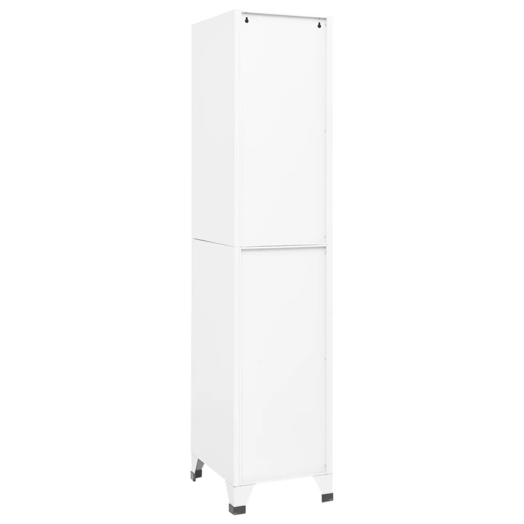 Locker Cabinet White 15"x17.7"x70.9" Steel at Set Shop and Smile