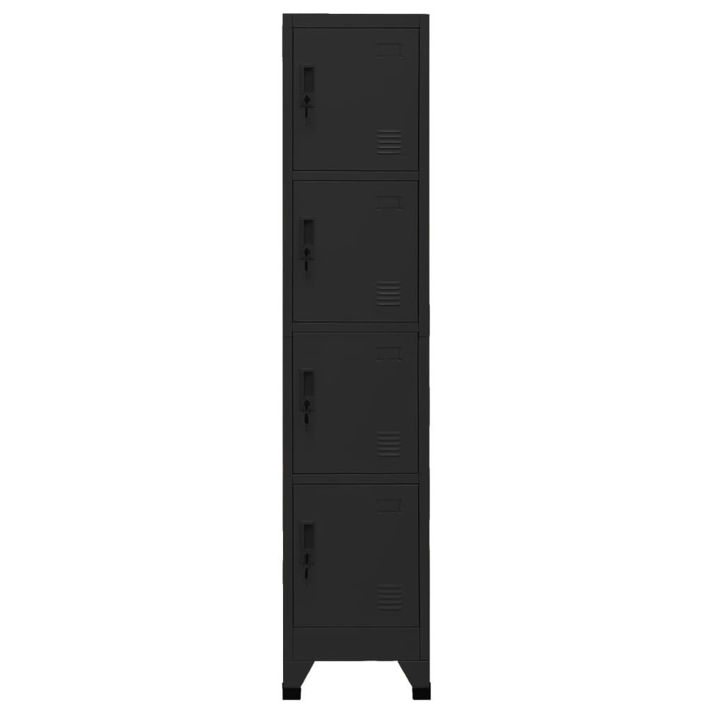 Locker Cabinet Black 15"x17.7"x70.9" Steel at Set Shop and Smile