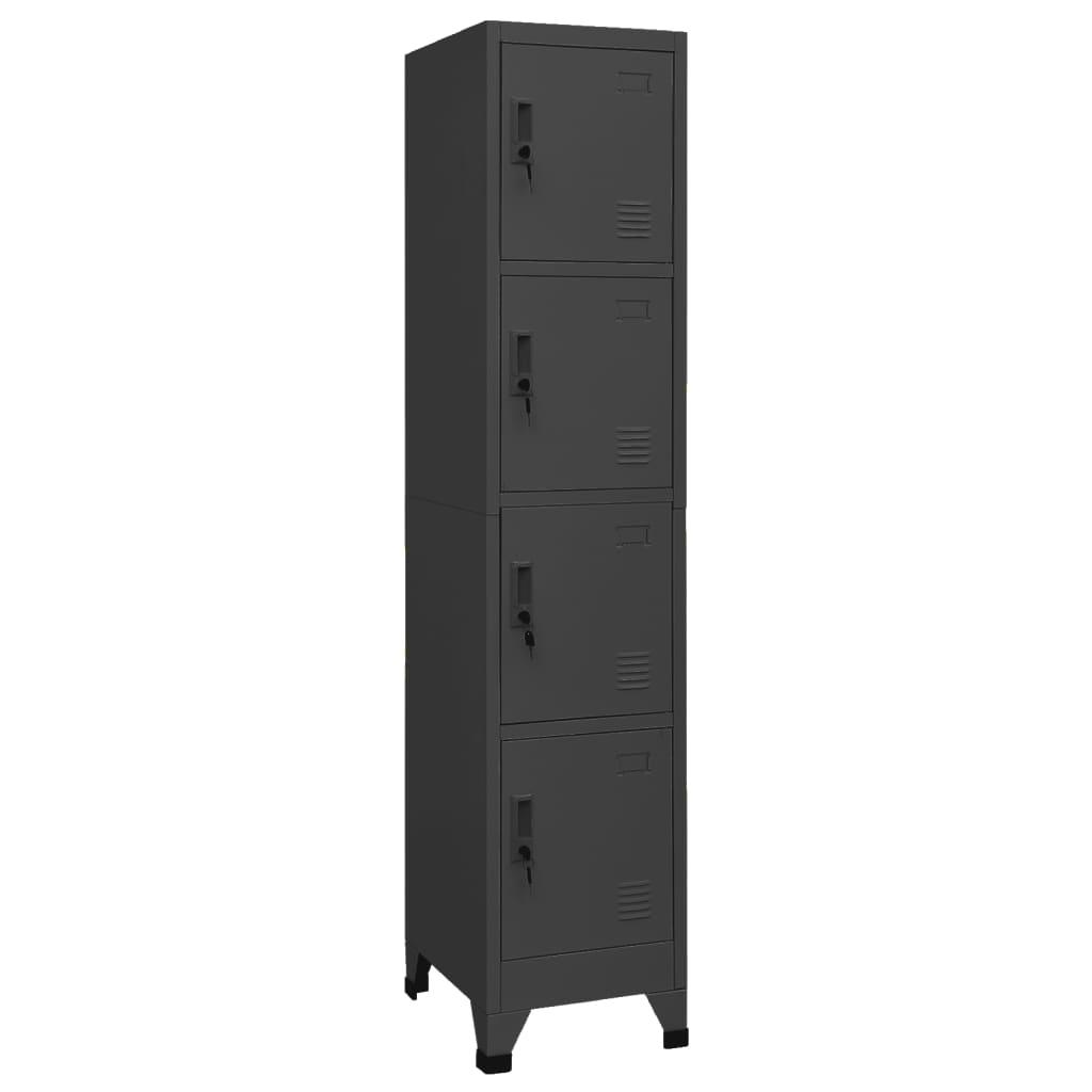 Locker Cabinet Anthracite 15"x17.7"x70.9" Steel at Set Shop and Smile