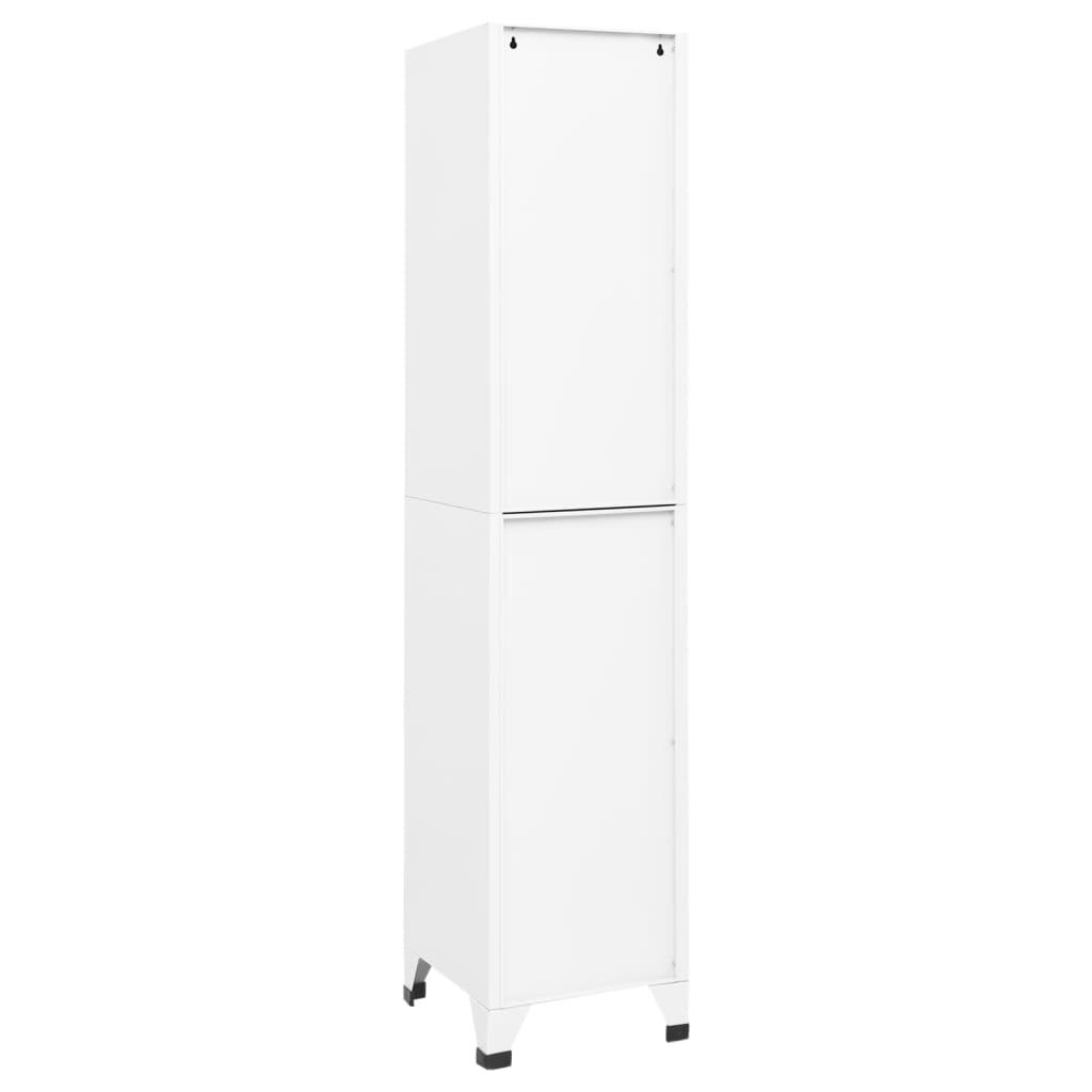 Locker Cabinet White 15"x15.7"x70.9" Steel at Set Shop and Smile