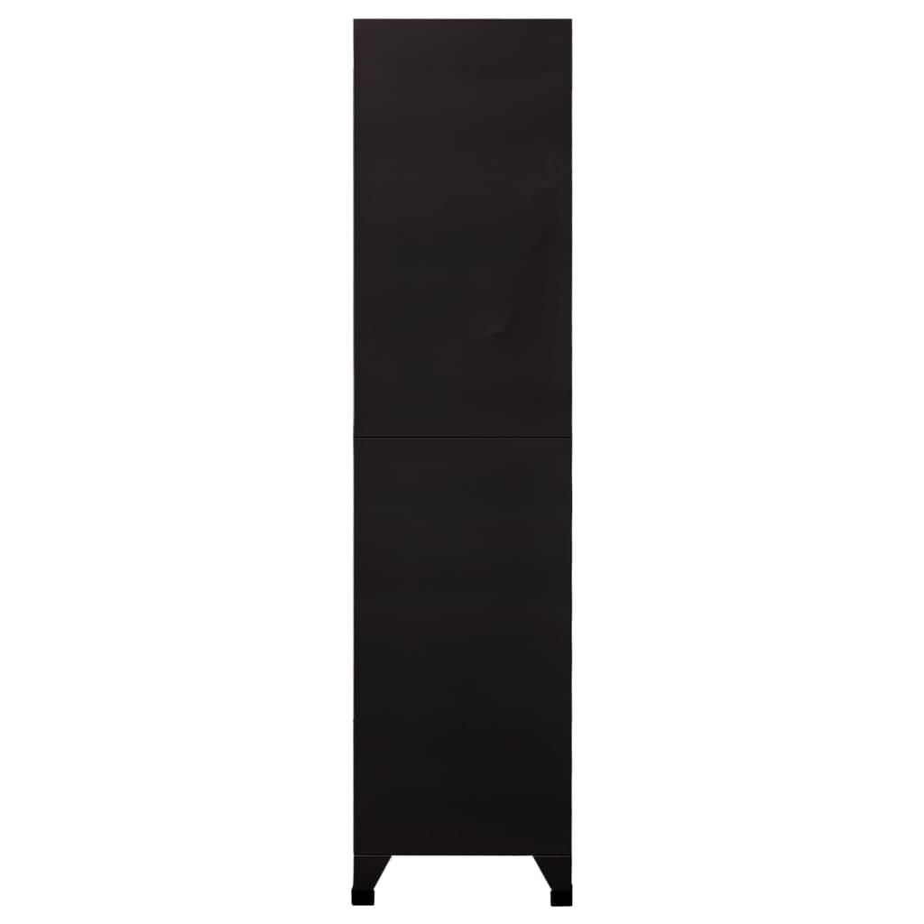 Locker Cabinet Black 35.4"x17.7"x70.9" Steel at Set Shop and Smile