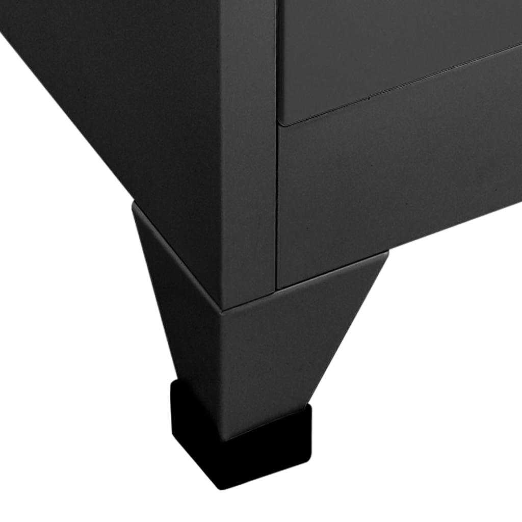 Locker Cabinet Anthracite 35.4"x17.7"x70.9" Steel at Set Shop and Smile