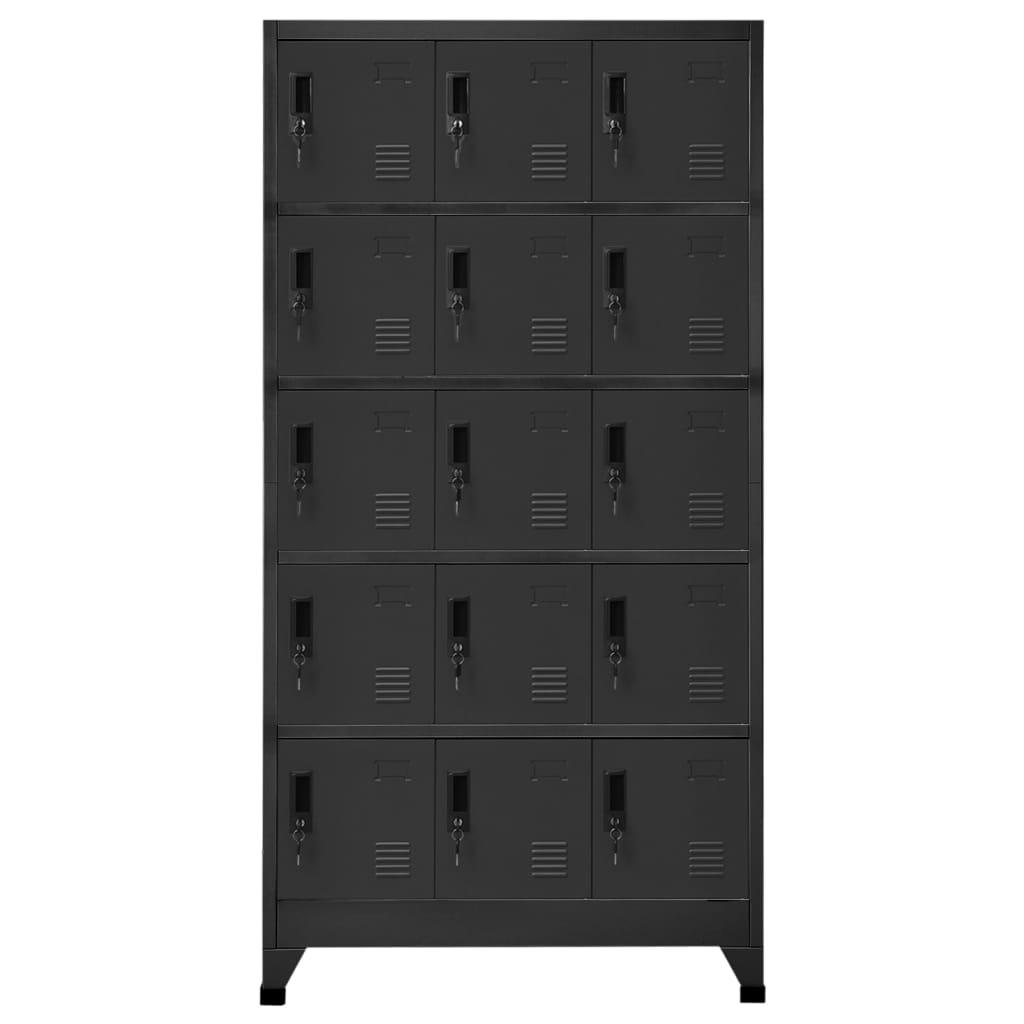 Locker Cabinet Anthracite 35.4"x15.7"x70.9" Steel at Set Shop and Smile