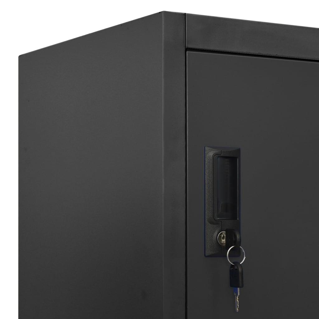 Locker Cabinet Anthracite 35.4"x15.7"x70.9" Steel at Set Shop and Smile