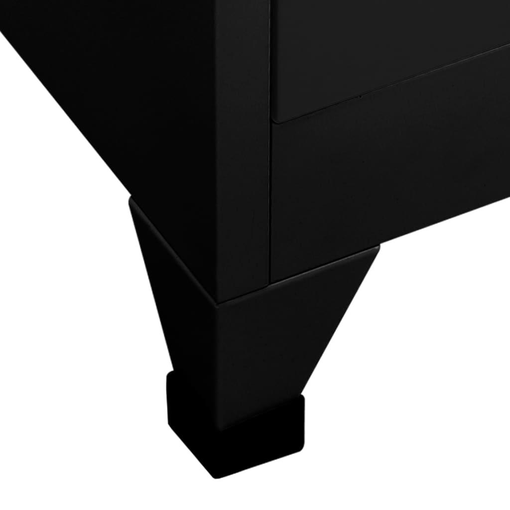 Locker Cabinet Black 35.4"x15.7"x70.9" Steel at Set Shop and Smile