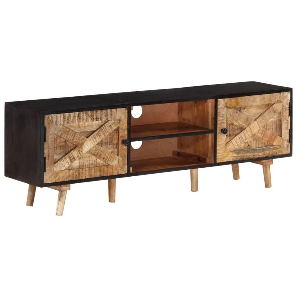 TV Cabinet 55.1"x11.8"x18.1" Rough Mango Wood and Solid Acacia Wood at Set Shop and Smile