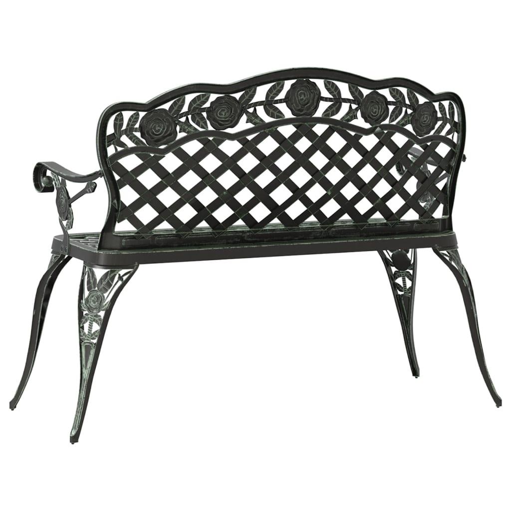Patio Bench 42.5" Cast Aluminum Green at Set Shop and Smile
