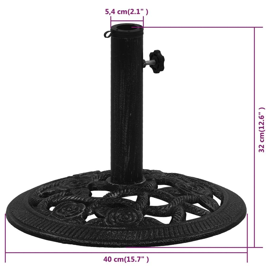 Umbrella Base Black 15.7"x15.7"x12.6" Cast Iron at Set Shop and Smile