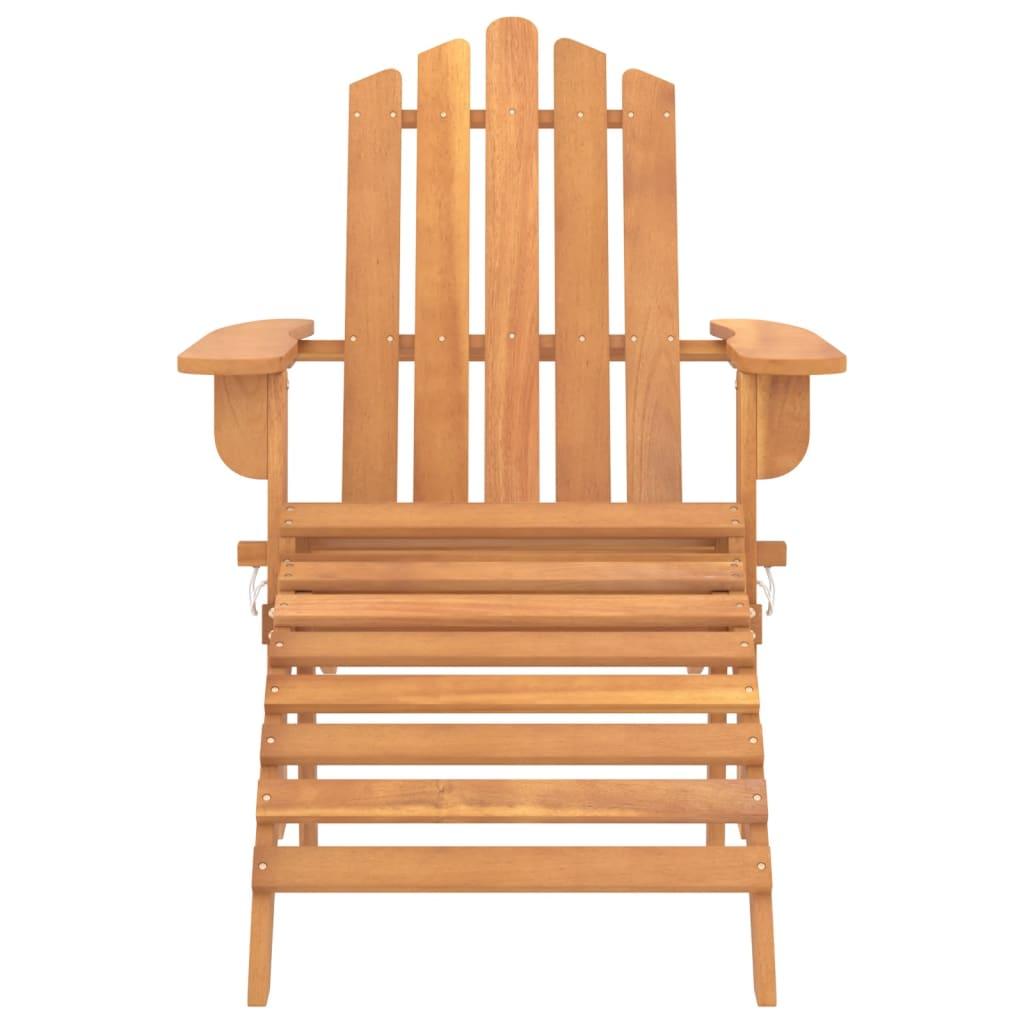 Patio Adirondack Chair with Footrest Solid Wood Acacia at Set Shop and Smile