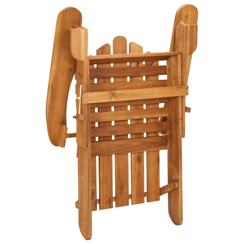 Patio Adirondack Chair with Footrest Solid Wood Acacia at Set Shop and Smile