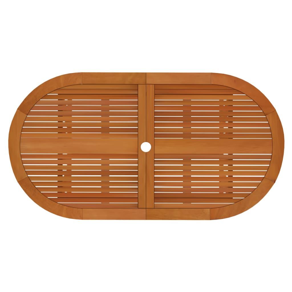 7 Piece Patio Dining Set Solid Wood Eucalyptus at Set Shop and Smile