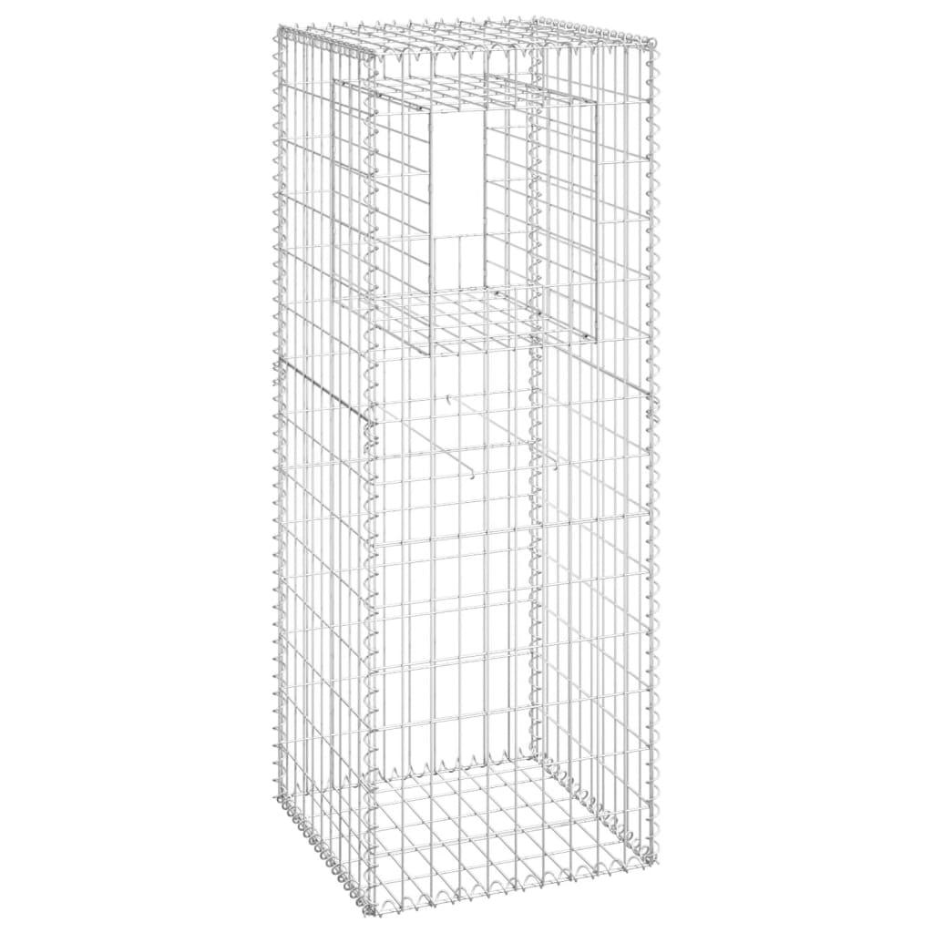 Gabion Basket Posts 2 pcs 19.7"x19.7"x55.1" Iron at Set Shop and Smile