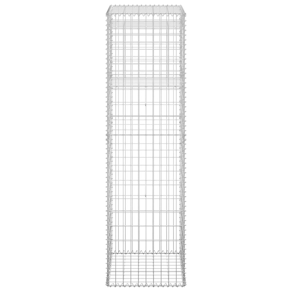 Gabion Basket Posts 2 pcs 19.7"x19.7"x70.9" Iron at Set Shop and Smile