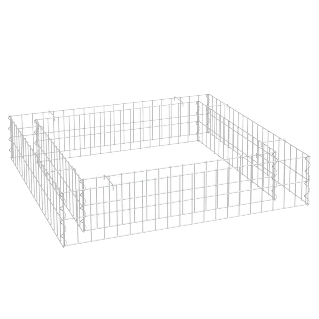 Gabion Raised Bed Galvanized Steel 39.4"x39.4"x7.9" at Set Shop and Smile